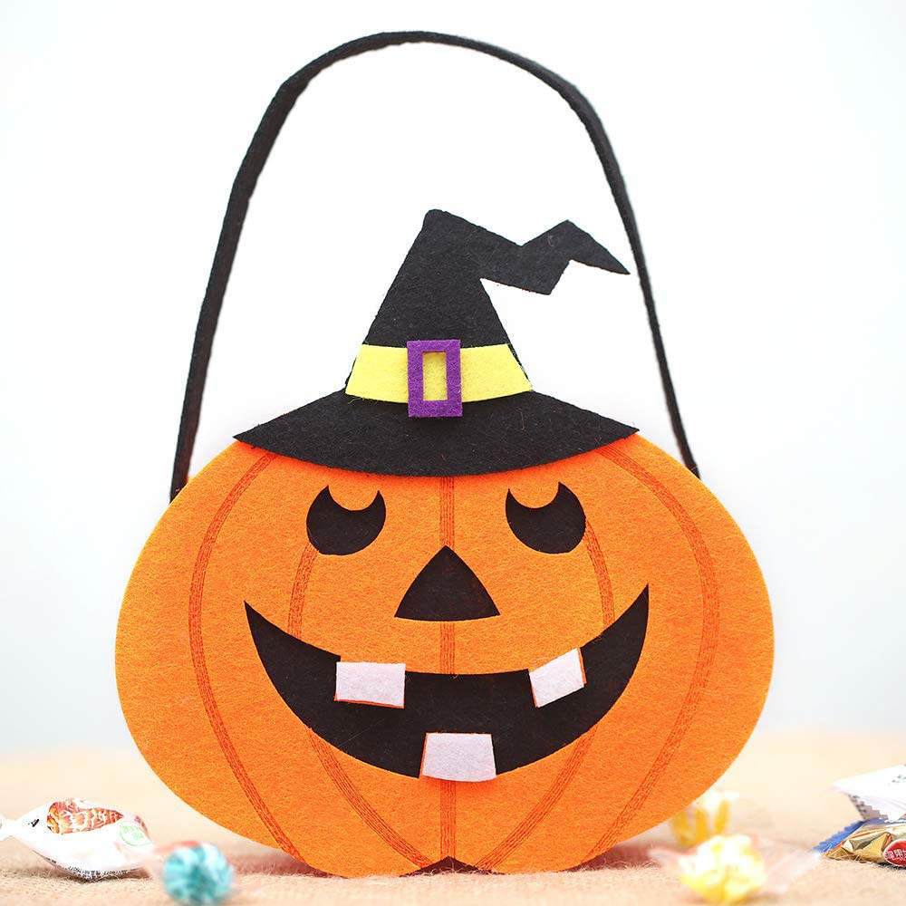 Highland Pumpkin Felt Basket For Halloween 3Pcs-Set