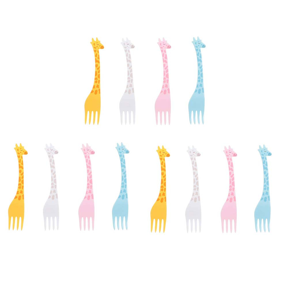 Highland Giraffe Theme Kid's Fork Cutlery Set - 12pcs