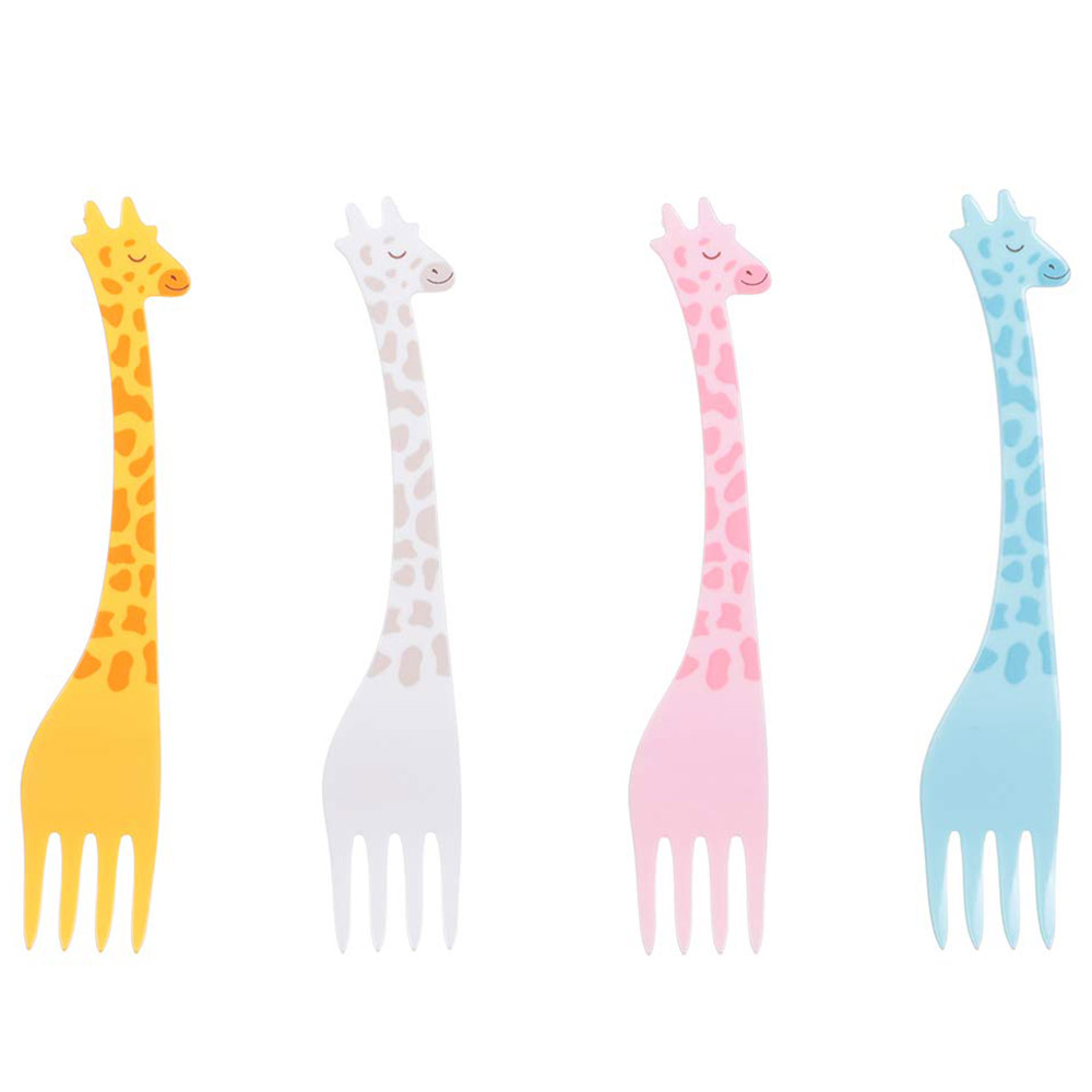 Highland Giraffe Theme Kid's Fork Cutlery Set - 12pcs