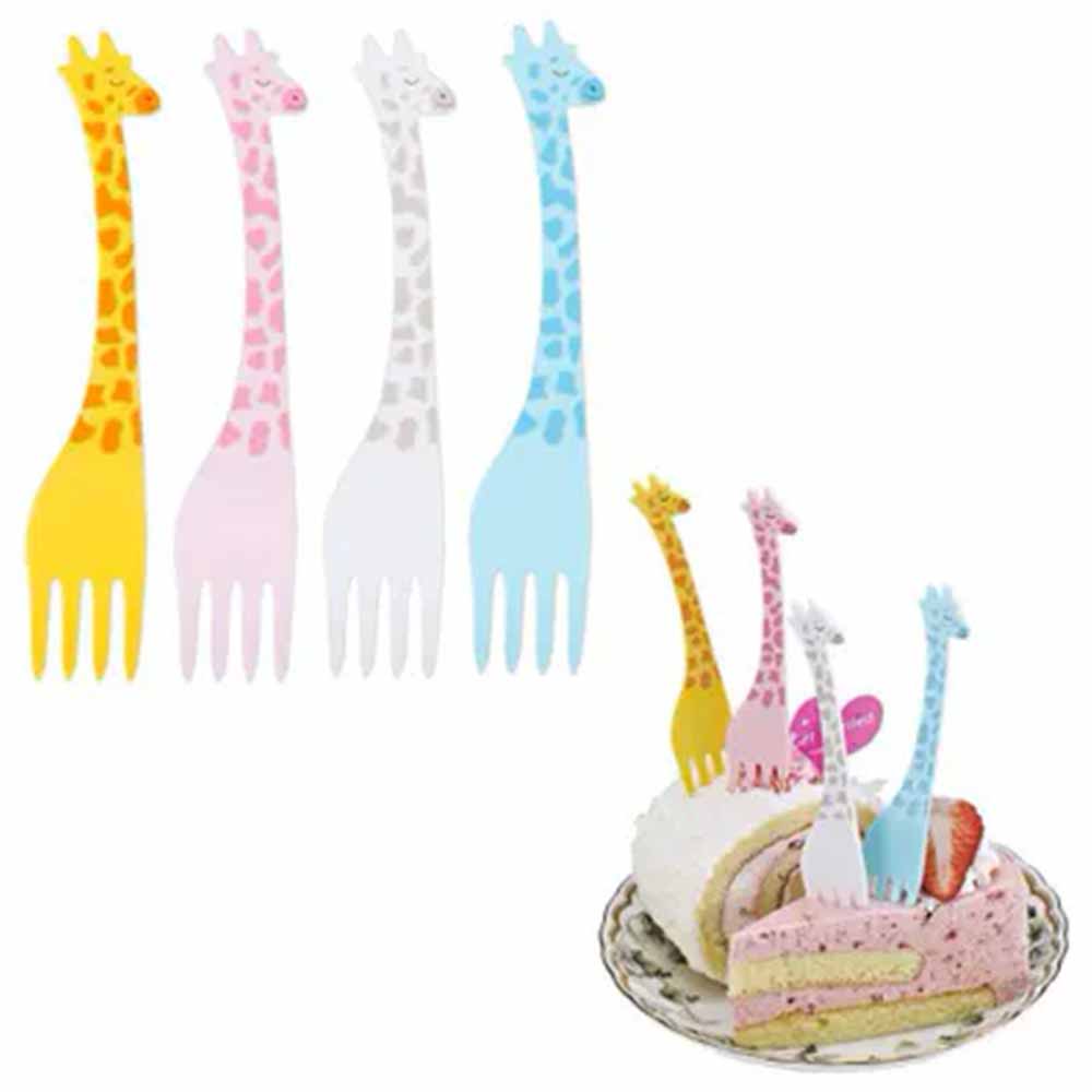 Highland Giraffe Theme Kid's Fork Cutlery Set - 12pcs