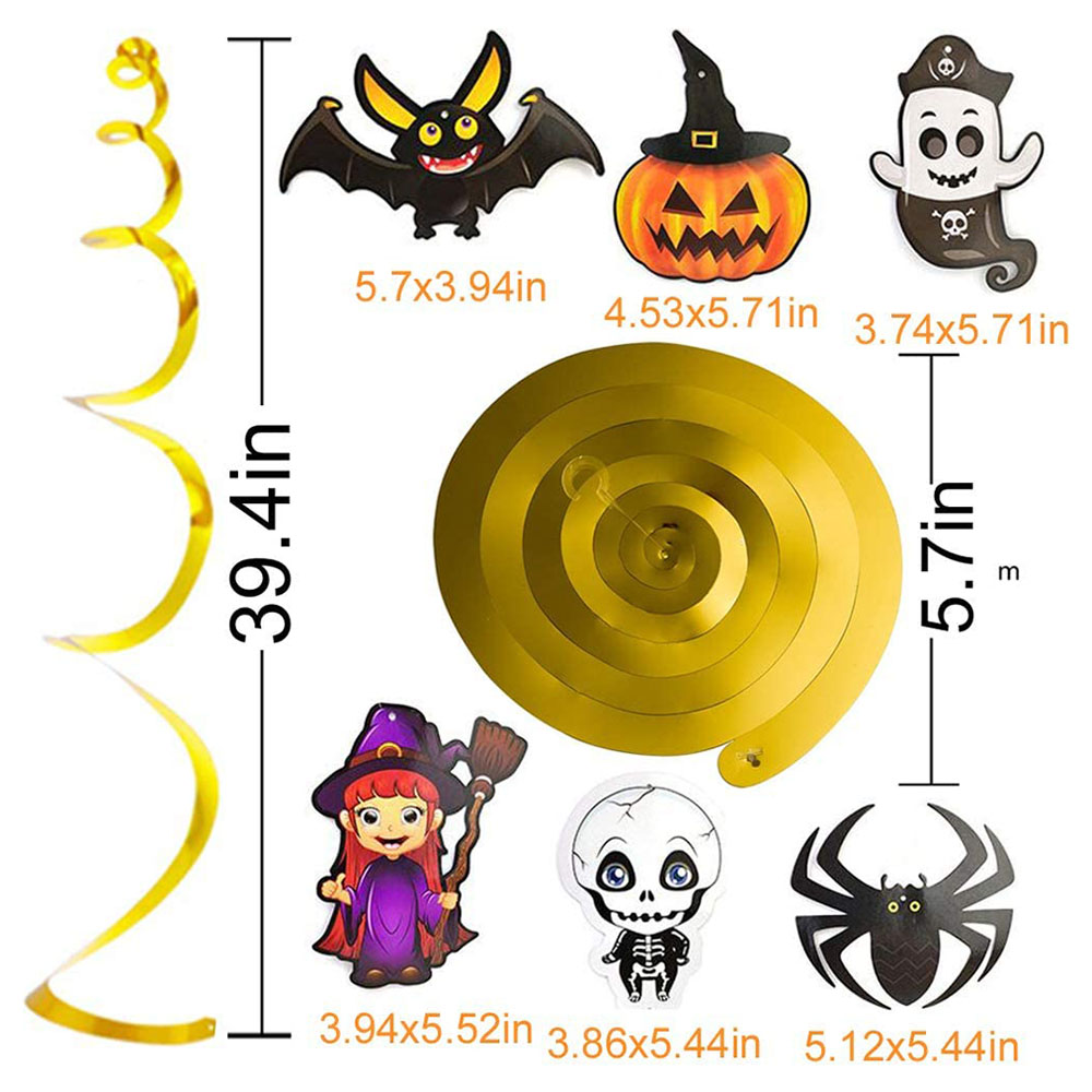 Highland - Halloween Swirls Hanging Decorations - 12 pcs