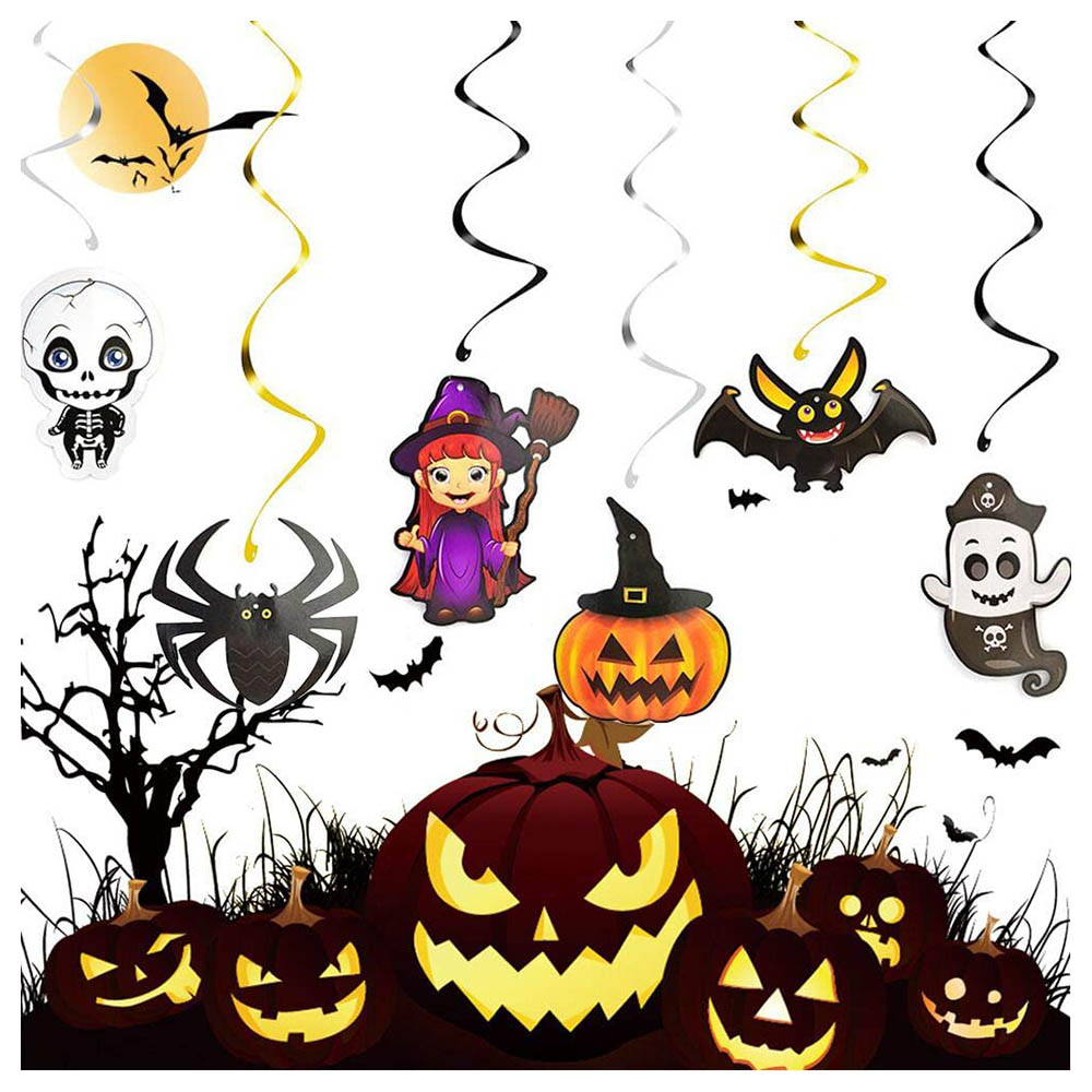Highland - Halloween Swirls Hanging Decorations - 12 pcs