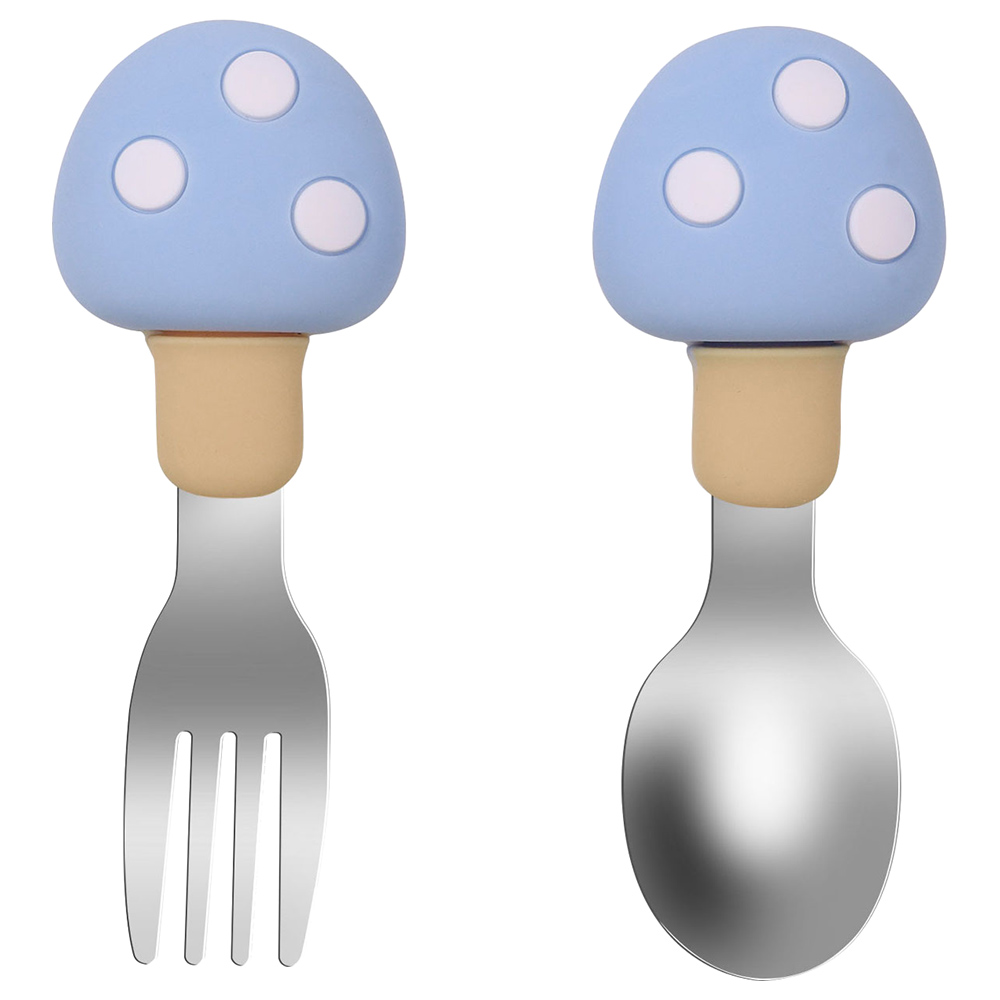 Highland Baby Spoon & Fork Cutlery With Case - Blue