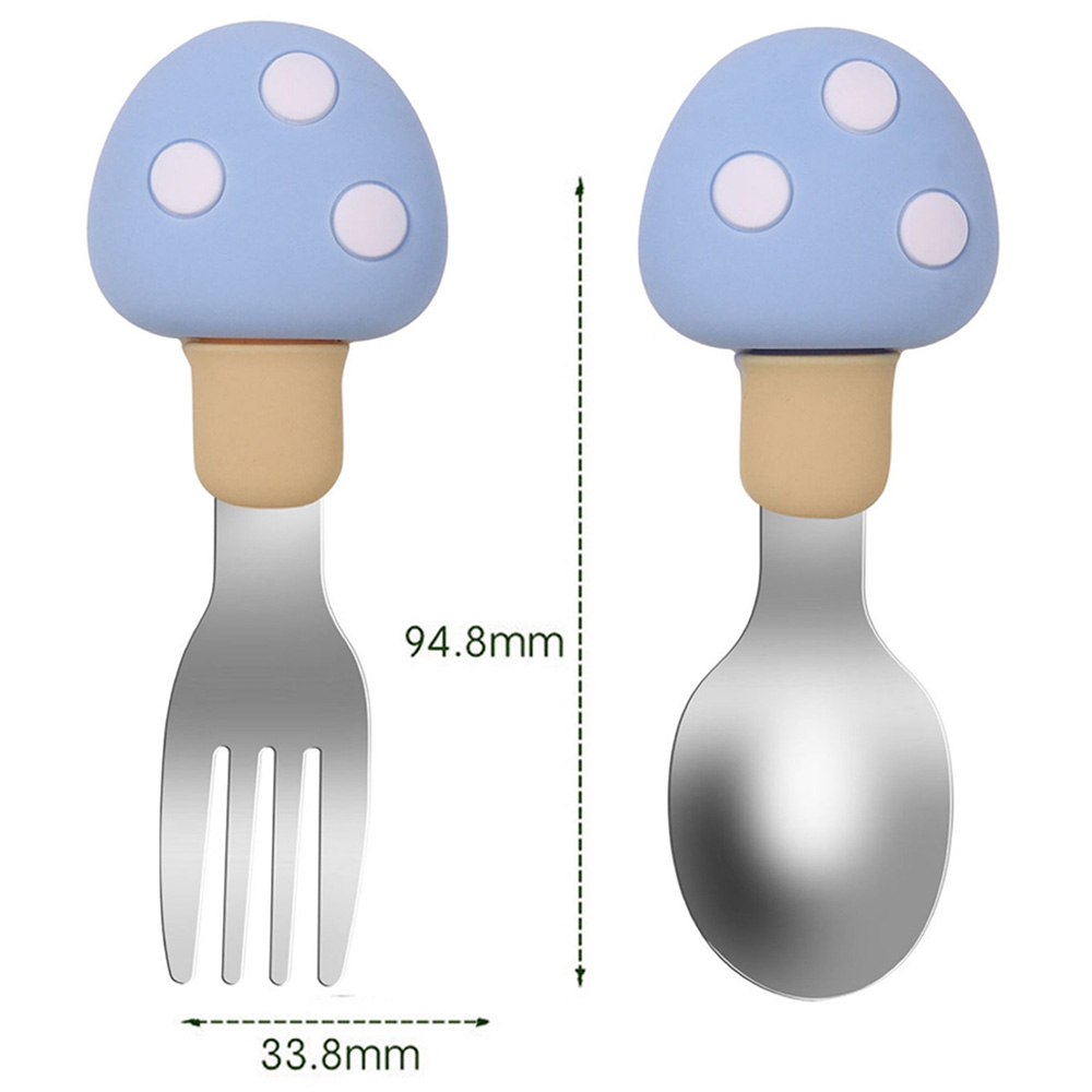 Highland Baby Spoon & Fork Cutlery With Case - Blue