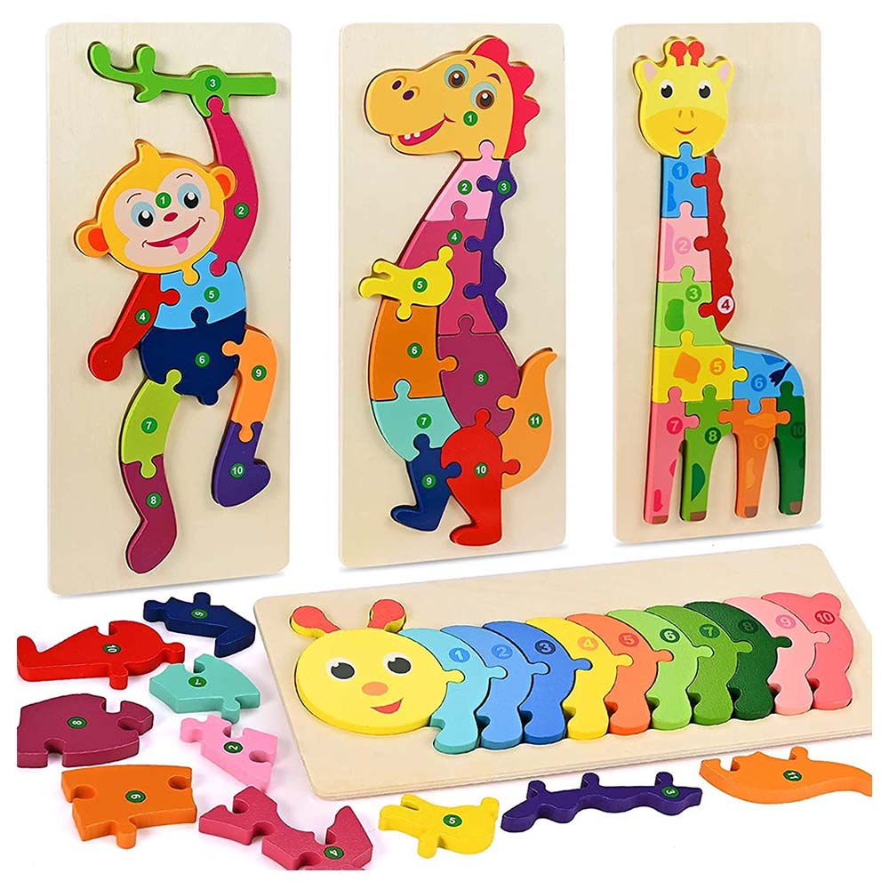 Highland - Monkey 3D Puzzle Early Learning Toy