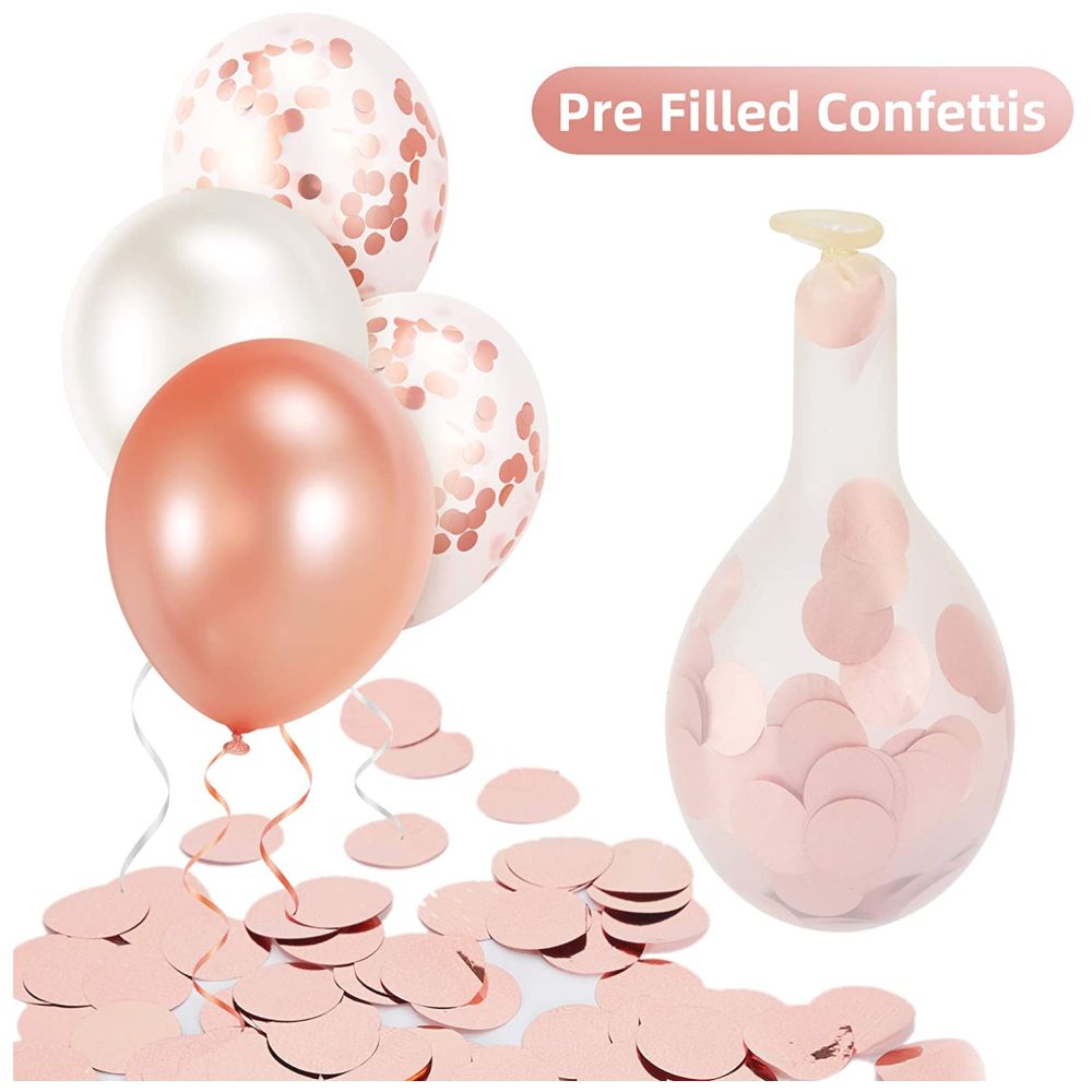 Highland - Rose Gold and White Balloons 40pcs