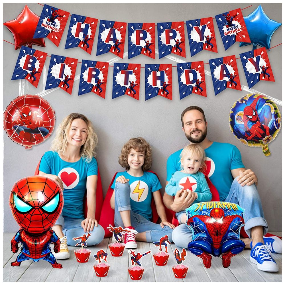 Highland - Spiderman theme Birthday Decoration Set