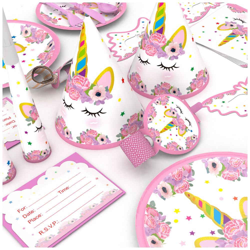 Highland - Unicorn Theme Disposable Tableware Set - 122pcs