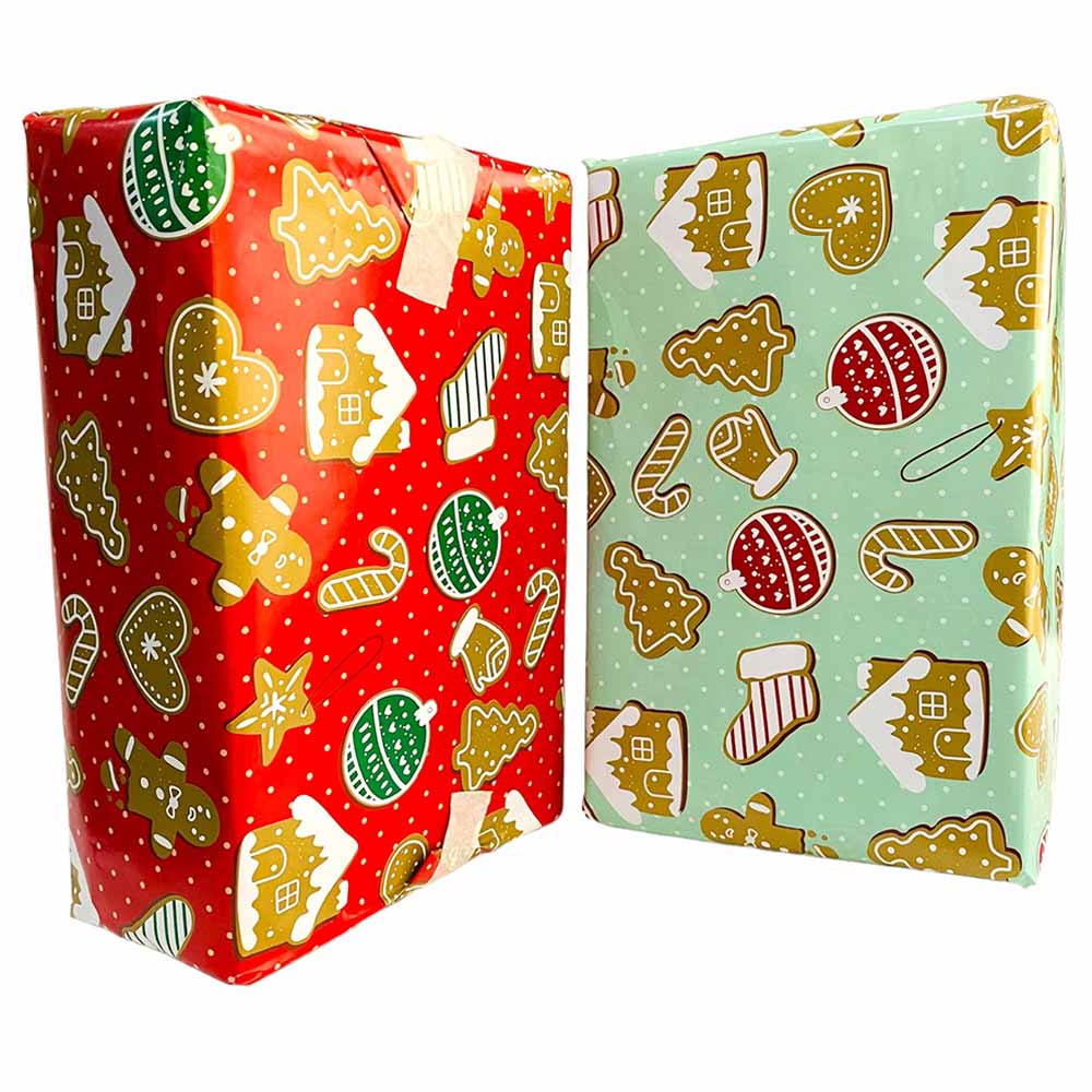 Highland - Christmas Gift Wrapping Paper - 4pc - Red/Blue