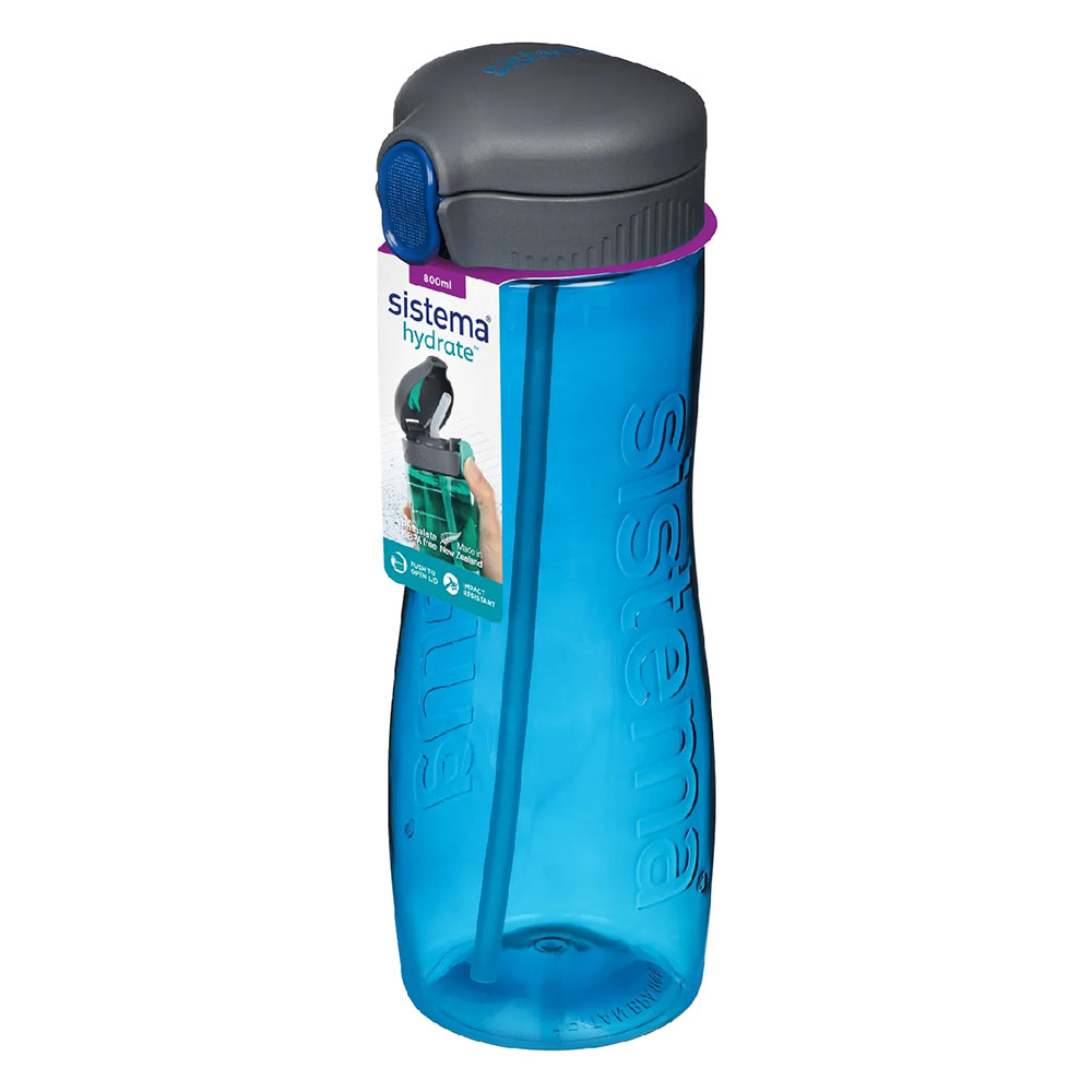 Sistema - Tritan Quick Flip Bottle - Blue - 800ml