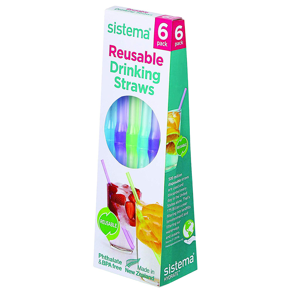 Sistema - Reusable Drinking Straws - 6 PCs