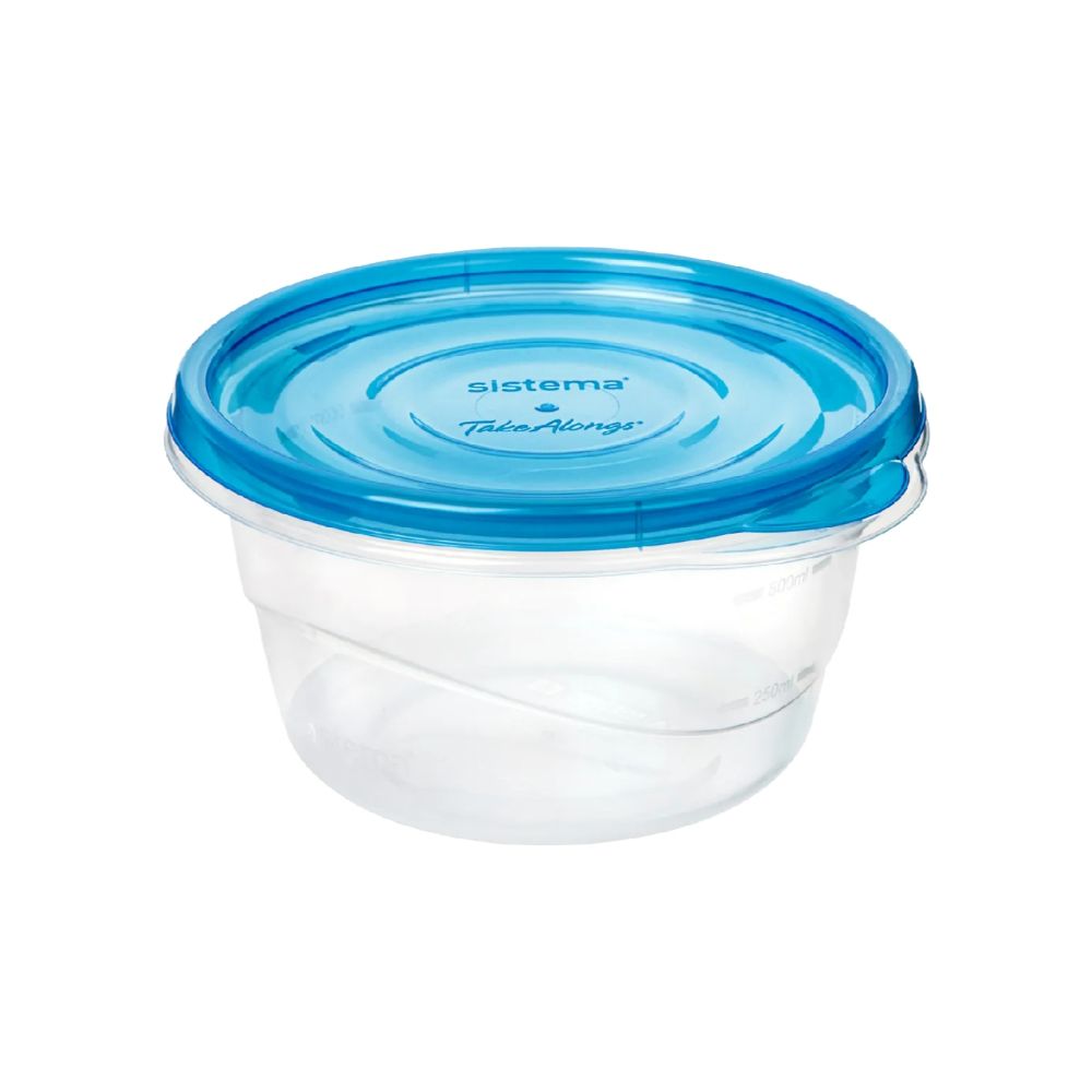 Sistema - Takealongs Square Bowls - Pack of 4 - Blue