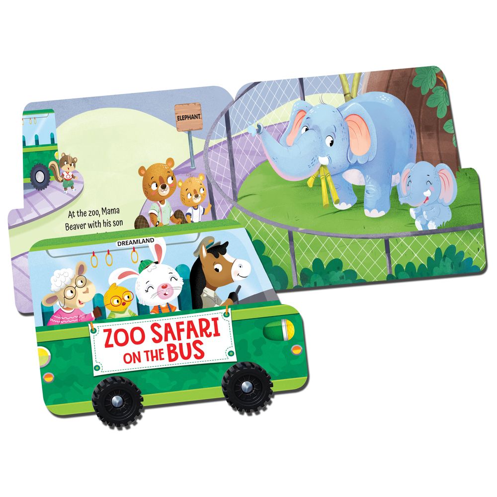 Zoo Safari On The Bus - Board Book With Wheels