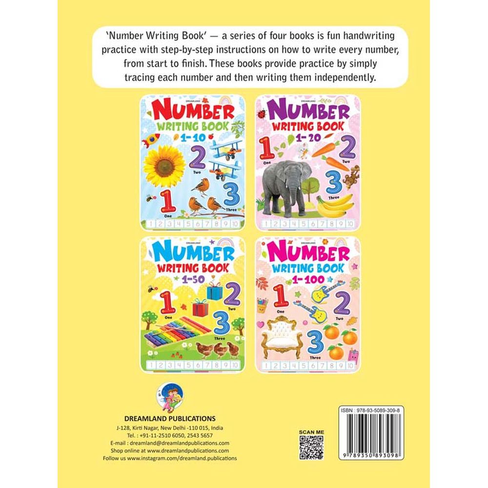 Number Writing Book 1 - 50