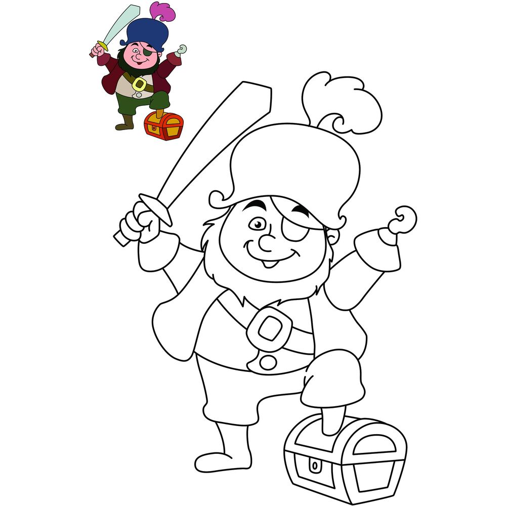 Pirate Copy Colouring Book