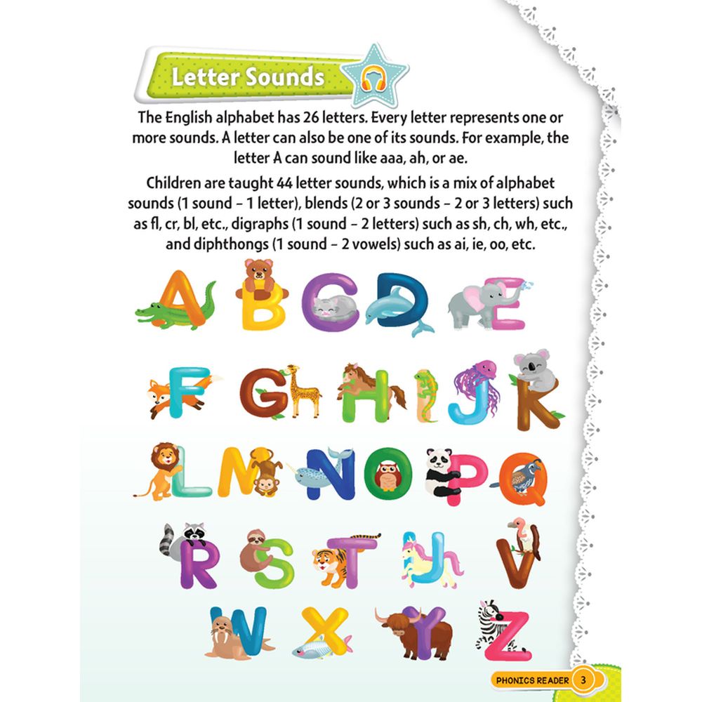 Phonics Reader Book - 1 - Alphabet Sounds A To Z