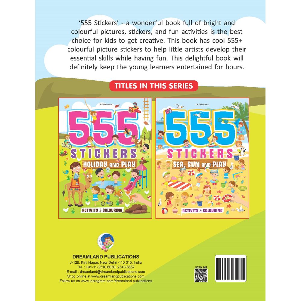 555 Stickers Holiday & Play Activity & Colouring Book