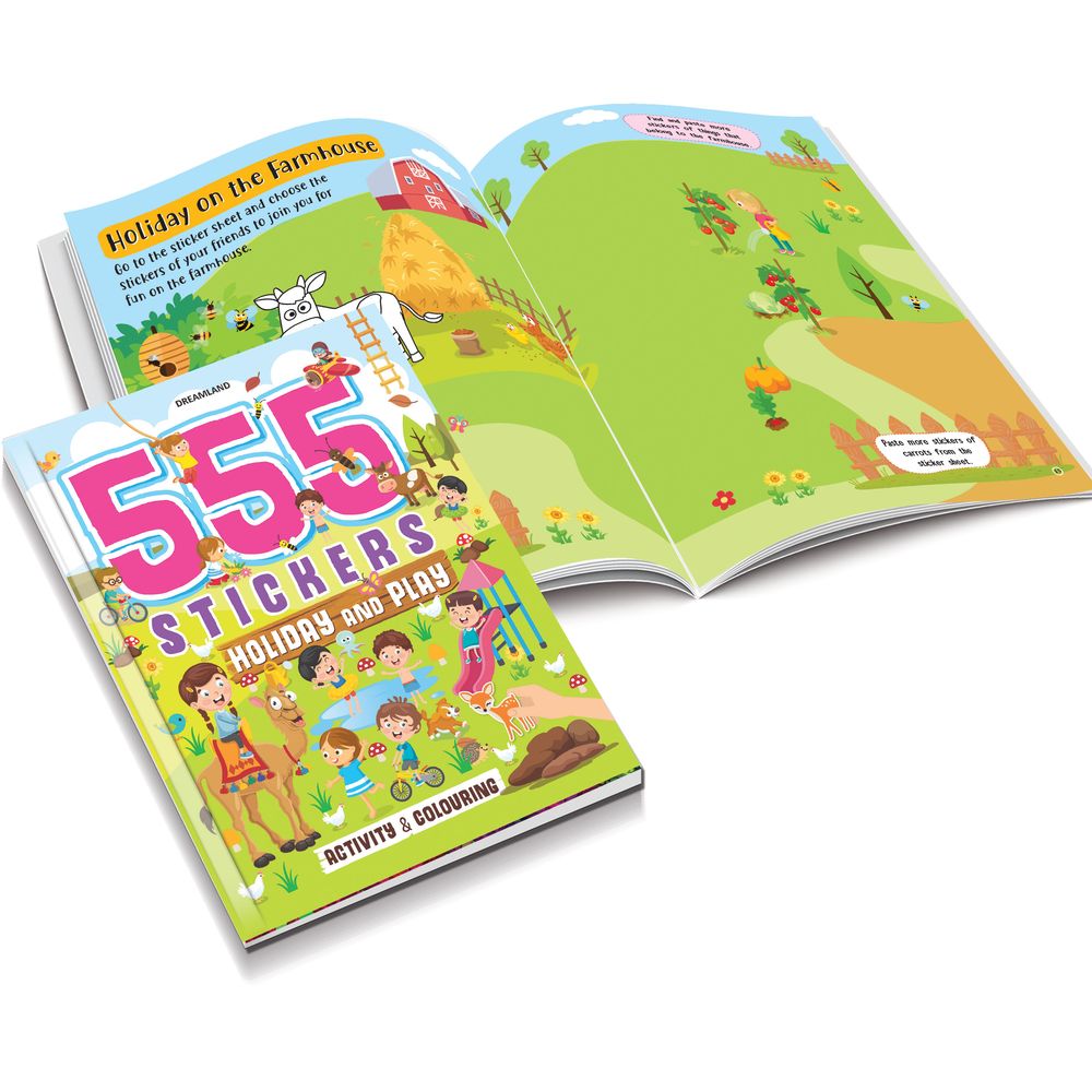 555 Stickers Holiday & Play Activity & Colouring Book
