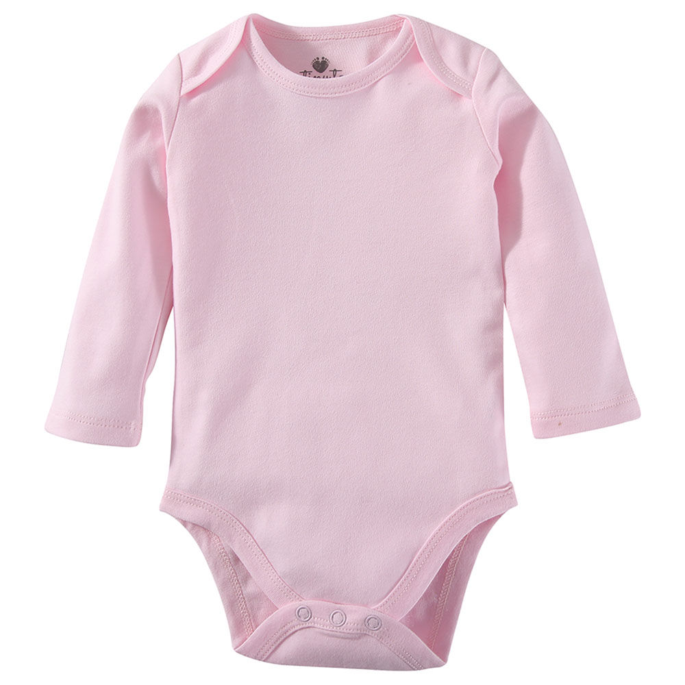 Tiny Toes - 100% Cotton Long Sleeve Baby Girls Bodysuit 5pc-Set
