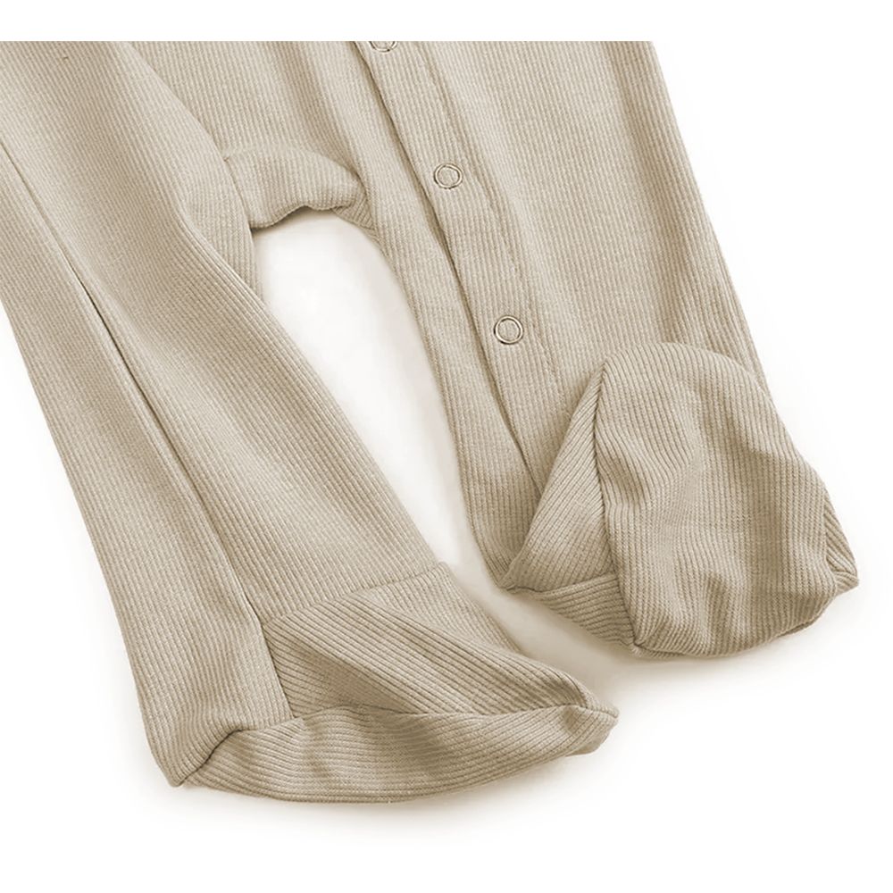 Tiny Toes 100% Cotton Essential Baby Sleepsuit - Beige