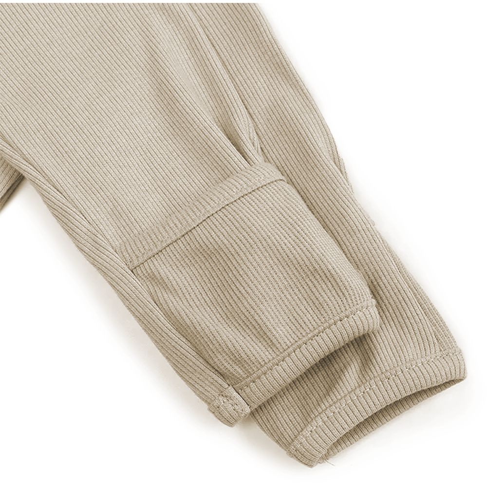 Tiny Toes 100% Cotton Essential Baby Sleepsuit - Beige