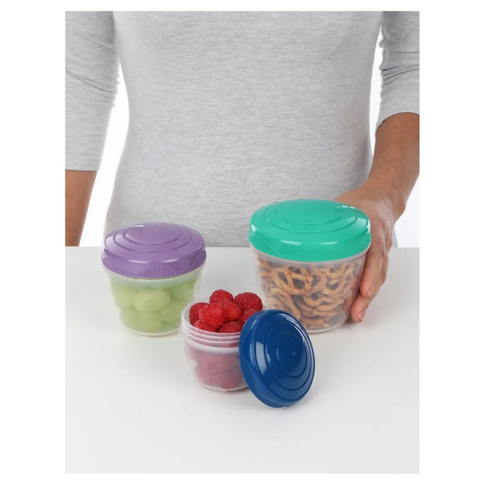 Sistema - Snack N Nest To Go Inner Containers - 3Pcs - Color May Vary