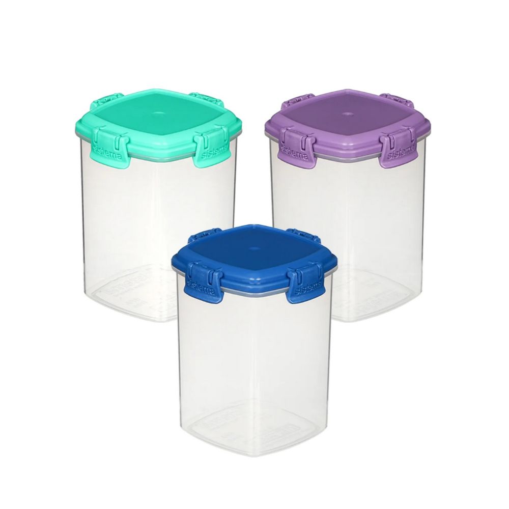 Sistema - Knick Knack To Go Containers - 3Pcs - 138ml - Color May Vary