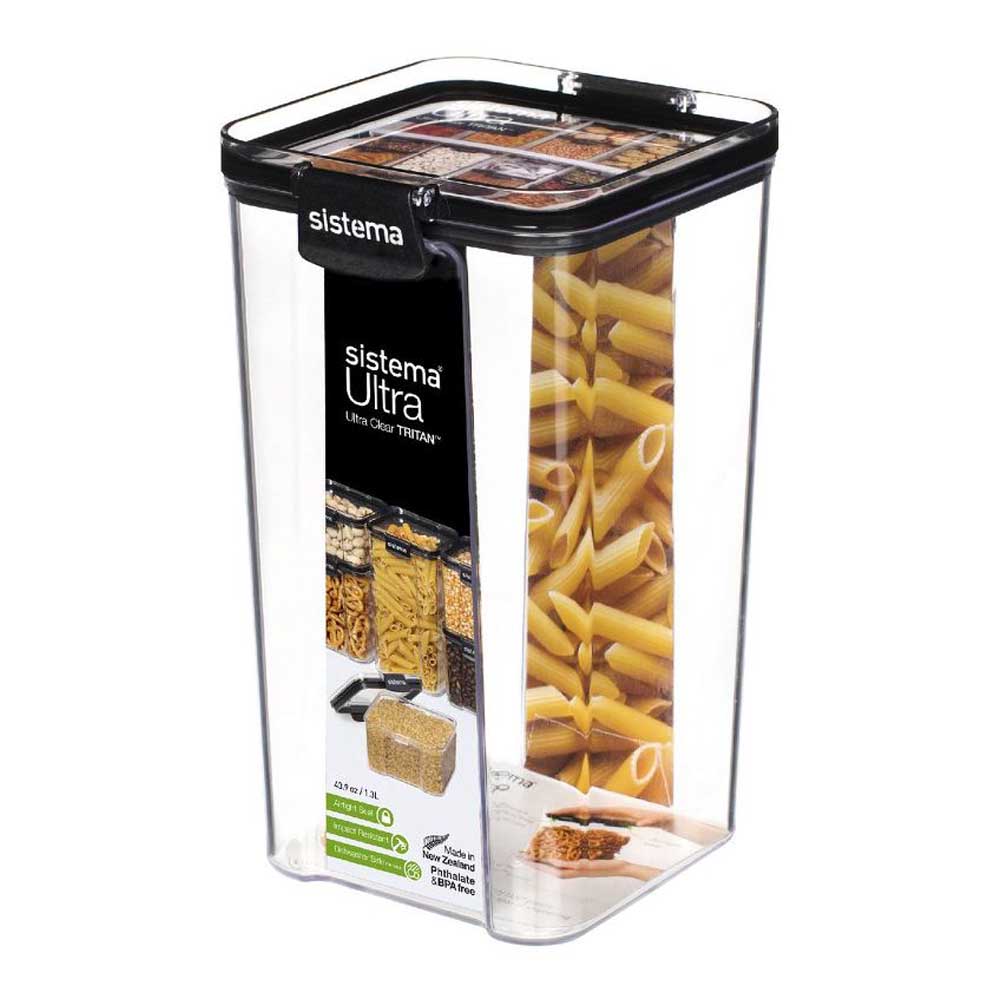 Sistema - Ultra Square Tritan Container - 1.3L - Clear
