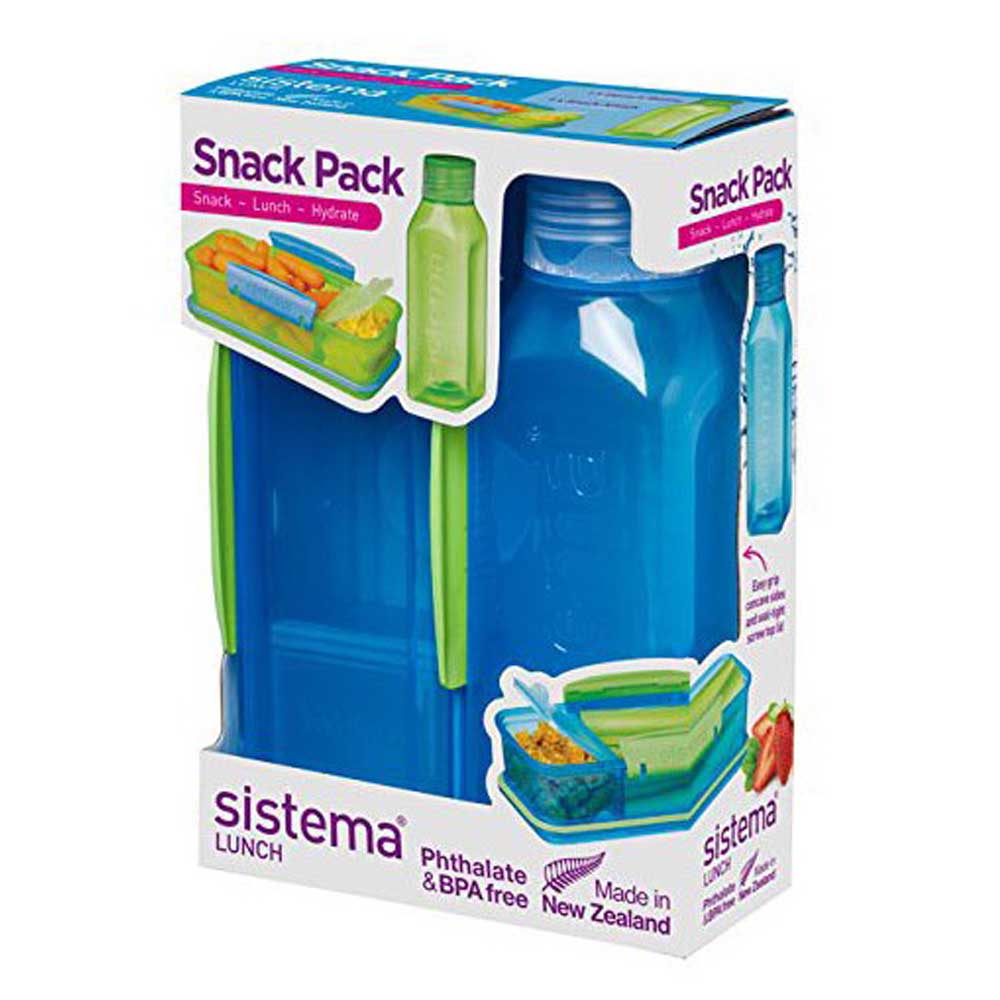 Sistema - Snack Pack Bottle - Pack of 2 - Blue