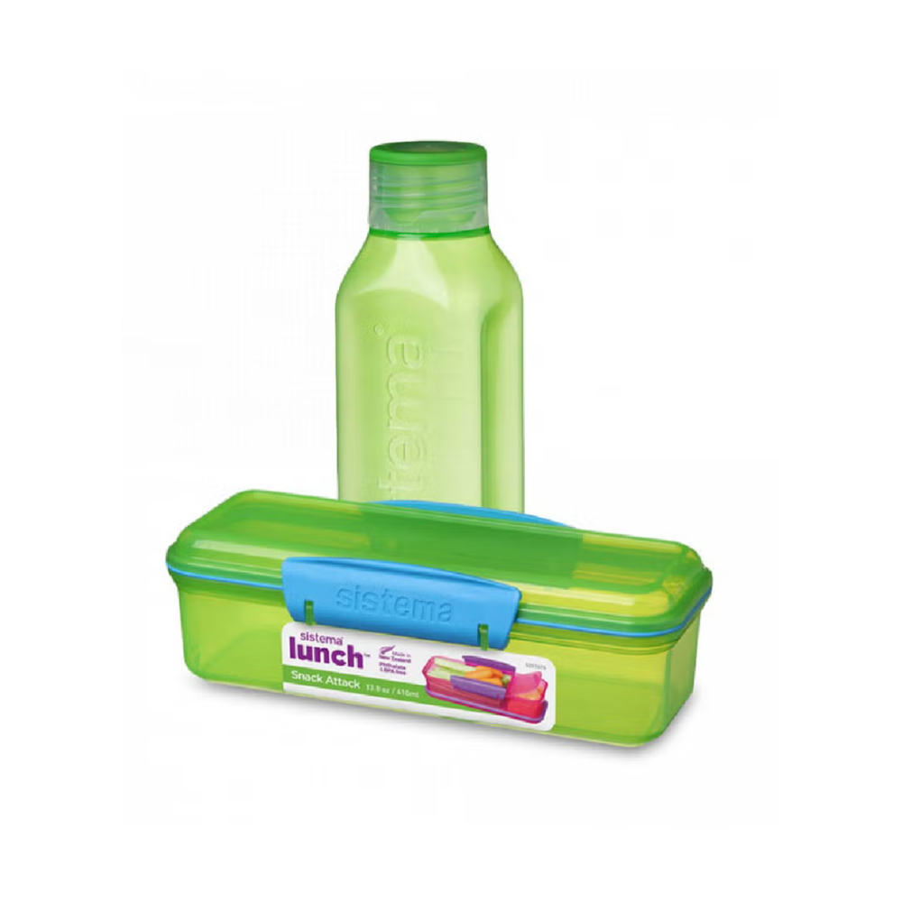 Sistema - Snack Pack Bottle And Container - Green