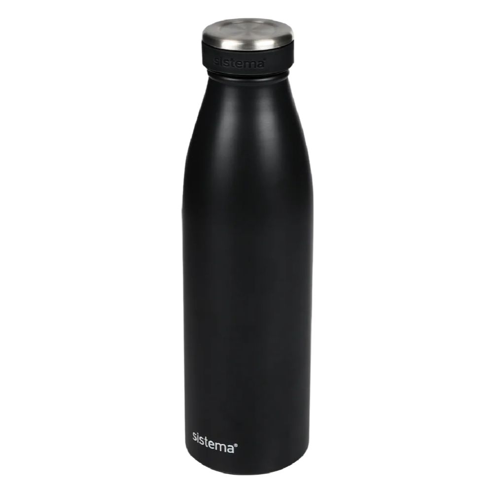 Sistema Stainless Steel Bottle - Black - 500ml