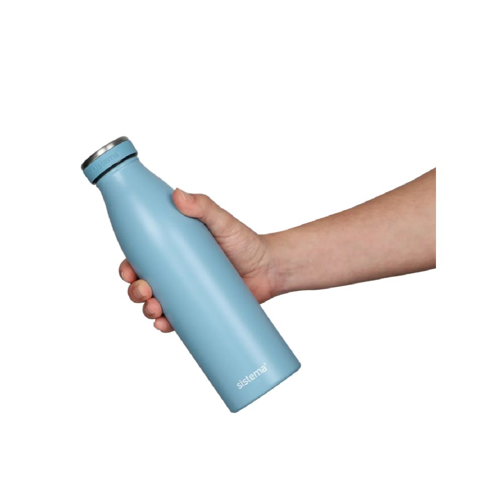 Sistema Stainless Steel Bottle - Light Blue - 500ml