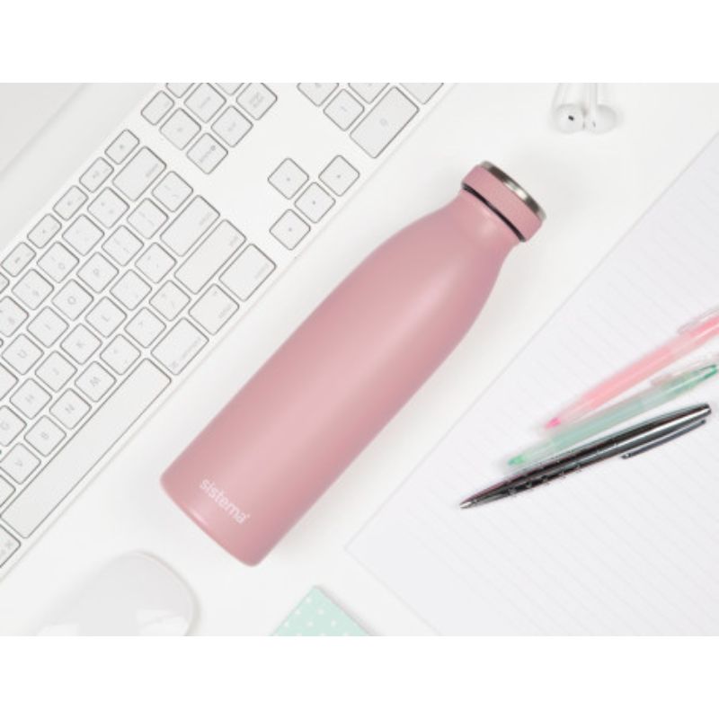 Sistema Stainless Steel Bottle - Pink - 500ml