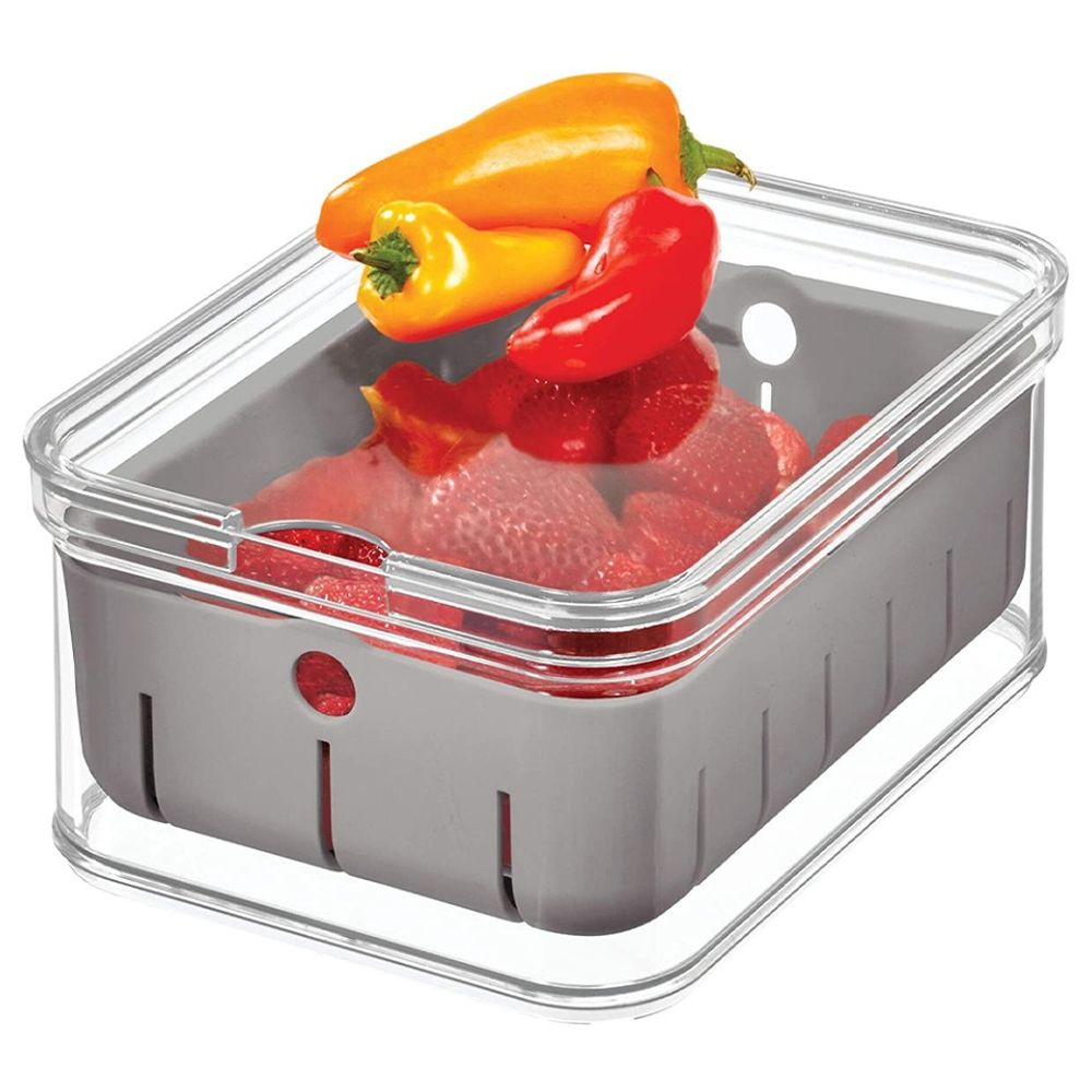 InterDesign - Crisp Berry Bin - Clear & Grey