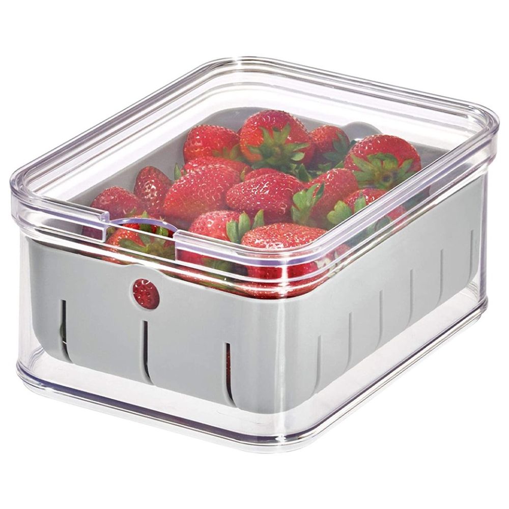 InterDesign - Crisp Berry Bin - Clear & Grey