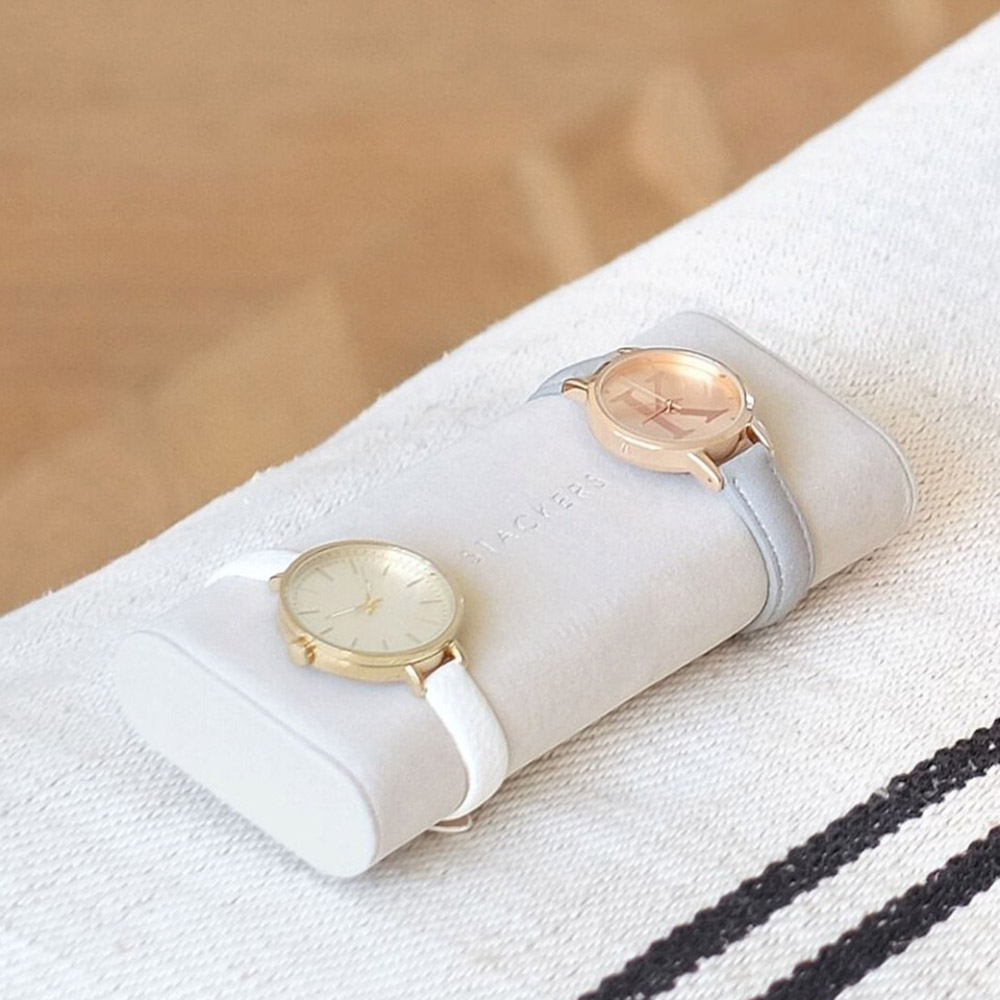 Stackers - Grey Velvet Watch & Bracelet Pad