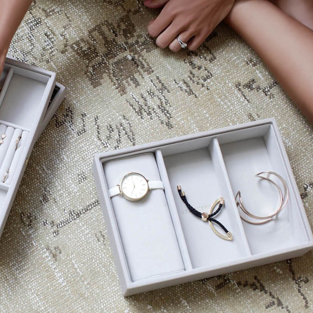 Stackers - Grey Velvet Watch & Bracelet Pad