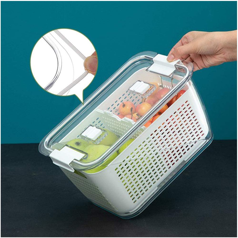 Homesmiths - Fridge Storage Container With Fruit Basket - S