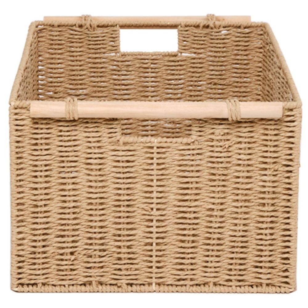 Homesmiths - Small Storage Basket With Wooden Handle