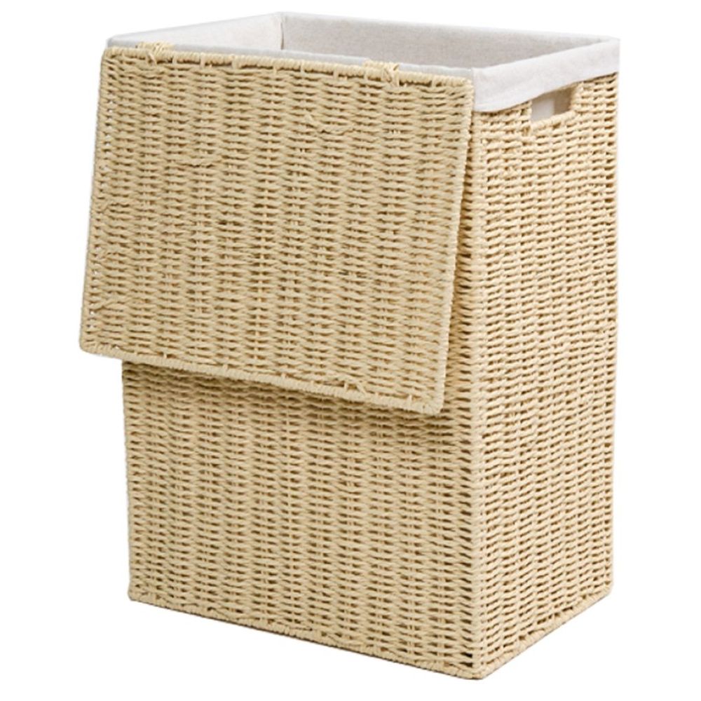 Homesmiths - Small Laundry Hamper With Liner - Natural