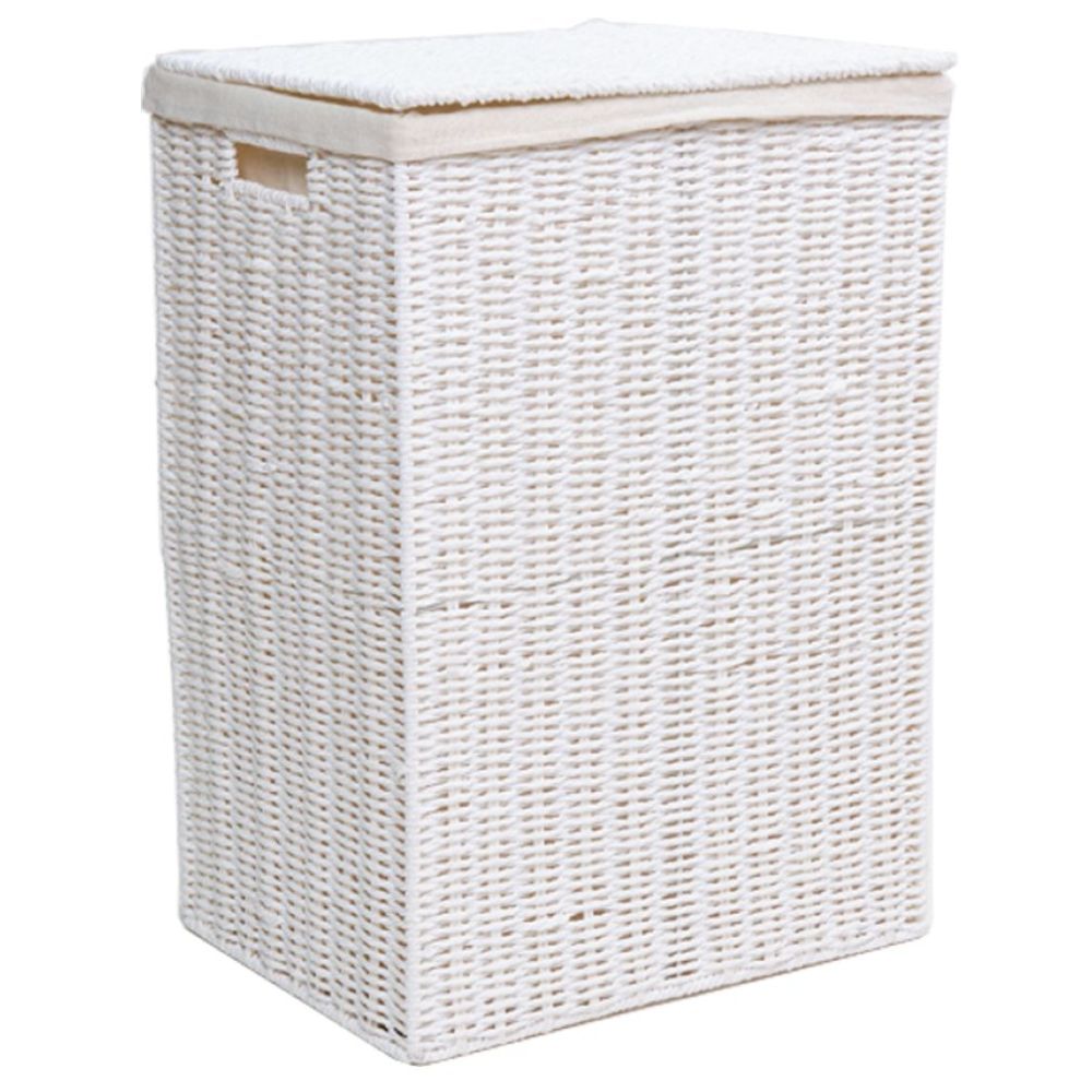 Homesmiths - Small Laundry Hamper With Liner - White