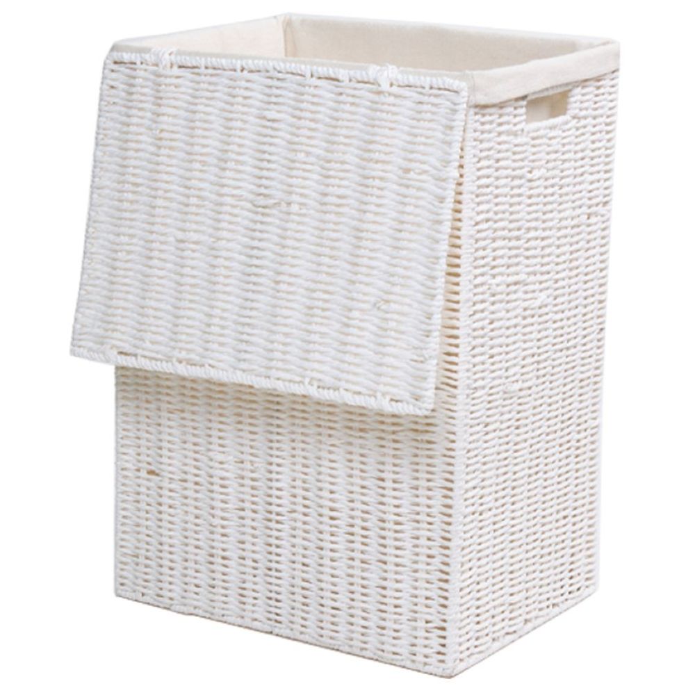 Homesmiths - Small Laundry Hamper With Liner - White