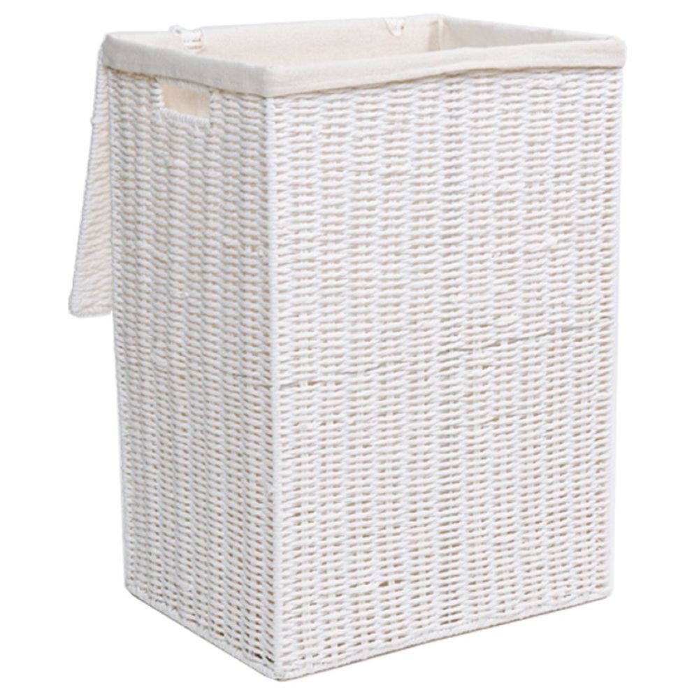 Homesmiths - Small Laundry Hamper With Liner - White