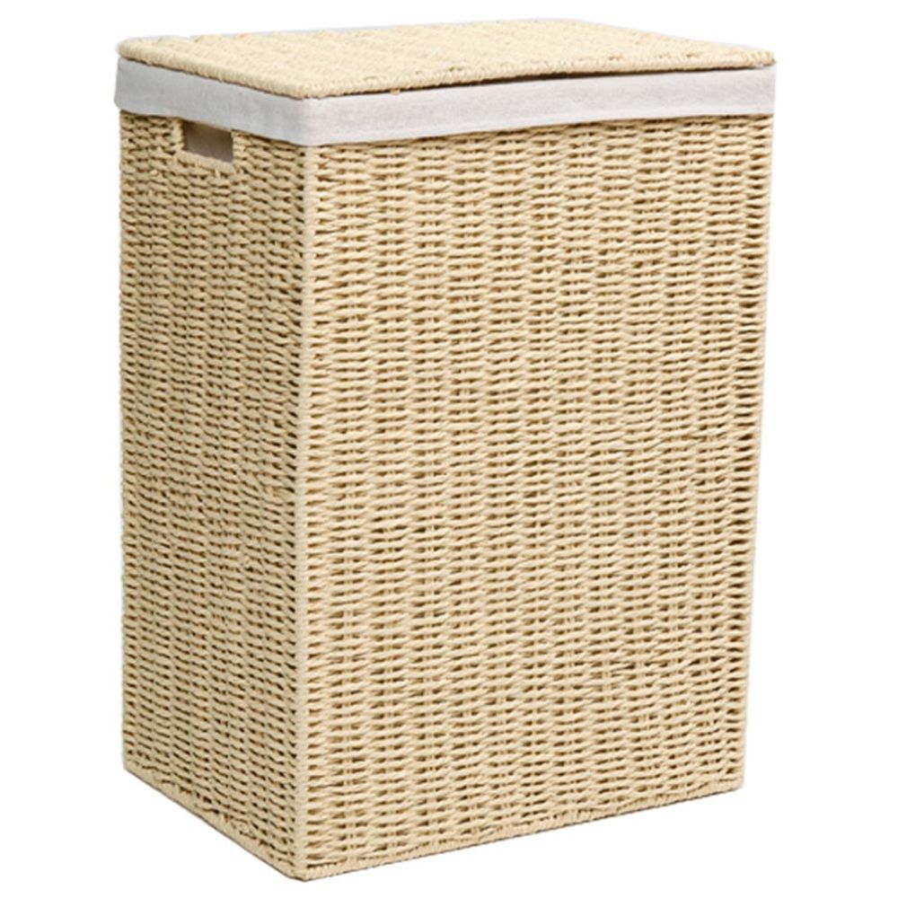 Homesmiths - Large Laundry Hamper With Liner - Natural