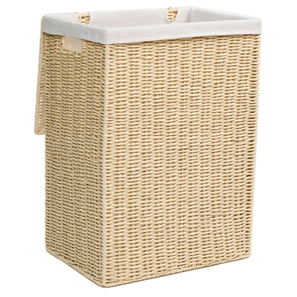 Homesmiths - Large Laundry Hamper With Liner - Natural