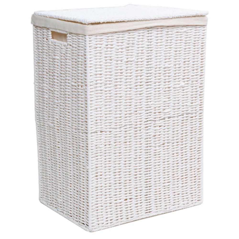 Homesmiths - Large Laundry Hamper With Liner - White