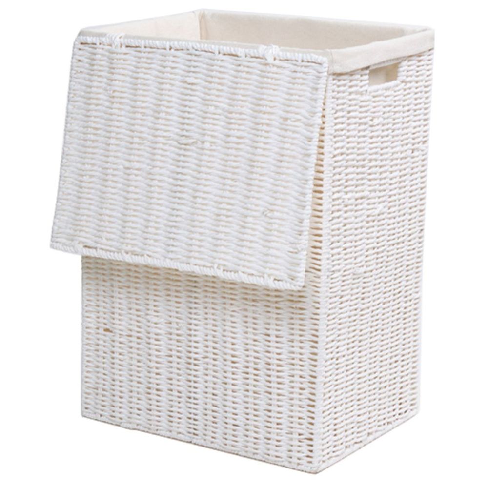 Homesmiths - Large Laundry Hamper With Liner - White