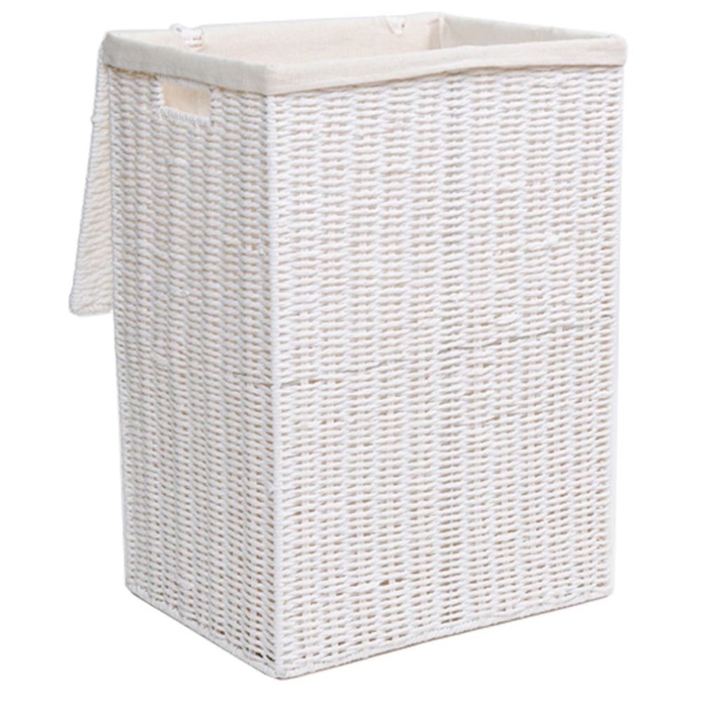 Homesmiths - Large Laundry Hamper With Liner - White