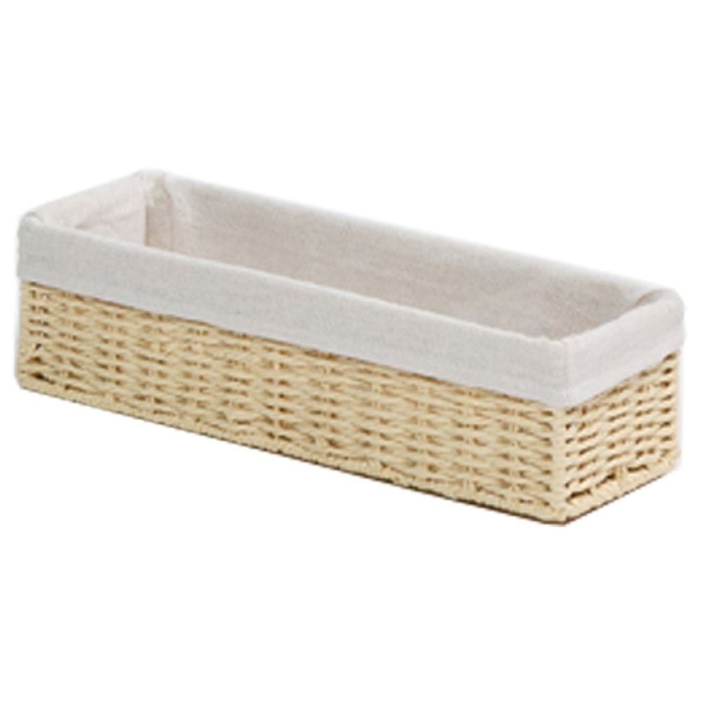 Homesmiths - Storage Basket With Liner 32x10x8cm - Natural