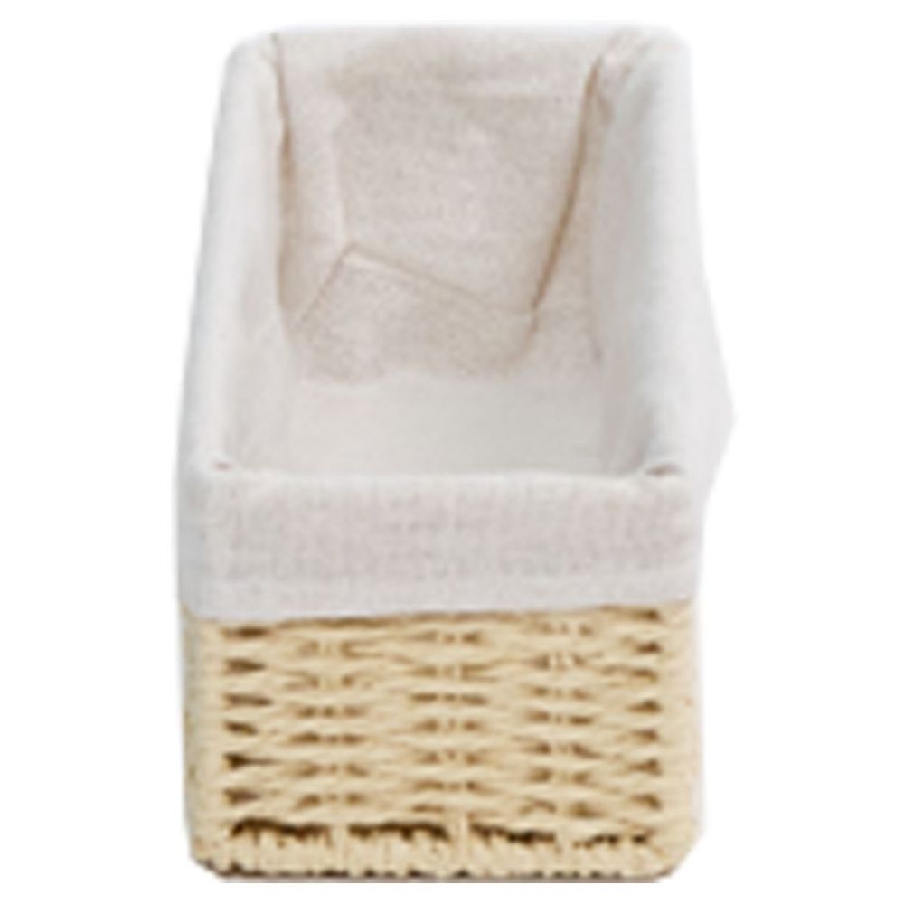 Homesmiths - Storage Basket With Liner 32x10x8cm - Natural